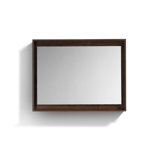 40″ Wide Mirror With Shelf – Rosewood-Bathroom & More | High Quality from Coozify