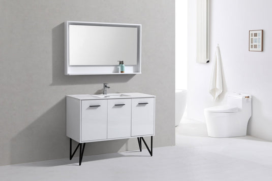 Bosco 48" Bathroom Vanity With White Quartz Countertop With 2 Doors And 2 Drawers KB48-Bathroom & More | High Quality from Coozify