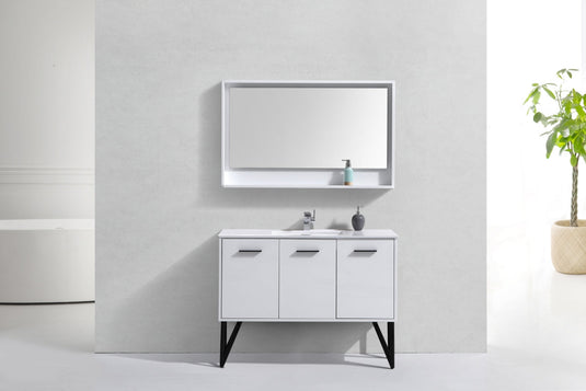 Bosco 48" Bathroom Vanity With White Quartz Countertop With 2 Doors And 2 Drawers KB48-Bathroom & More | High Quality from Coozify