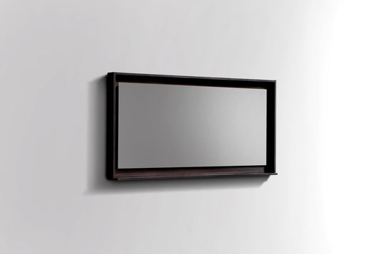 48" Wide Bathroom Mirror With Shelf – High Gloss Gray Oak-Bathroom & More | High Quality from Coozify