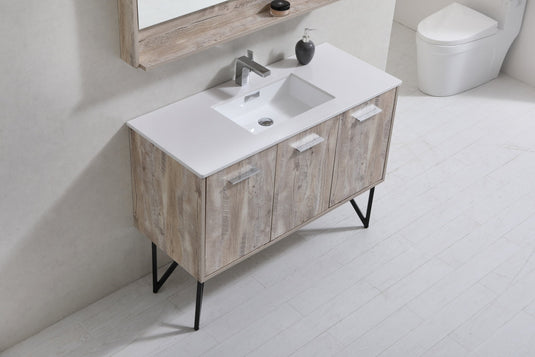 Bosco 48" Bathroom Vanity With White Quartz Countertop With 2 Doors And 2 Drawers KB48-Bathroom & More | High Quality from Coozify