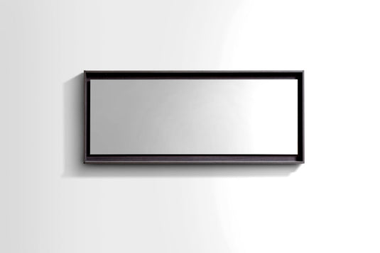 60" Wide Bathroom Mirror With Shelf – High Gloss Gray Oak-Bathroom & More | High Quality from Coozify