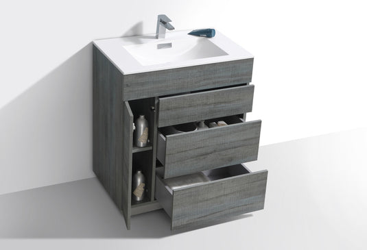 Milano 30" Single Sink Floor Mount Modern Bathroom Vanity-Bathroom & More | High Quality from Coozify