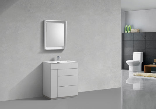 Milano 30" Single Sink Floor Mount Modern Bathroom Vanity-Bathroom & More | High Quality from Coozify