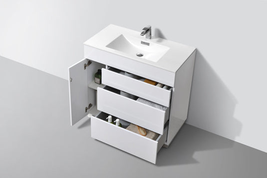 Milano 36" Single Sink Floor Mount Modern Bathroom Vanity-Bathroom & More | High Quality from Coozify