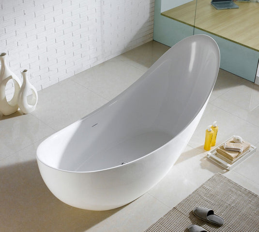 Salto Free Standing Bathtub Collection in 67" and 80"-Bathroom & More | High Quality from Coozify