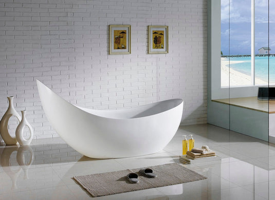 Salto Free Standing Bathtub Collection in 67" and 80"-Bathroom & More | High Quality from Coozify