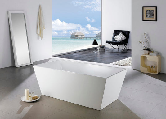 Squadra Free Standing Bathtub Collection in 59" 63" and 67"-Bathroom & More | High Quality from Coozify