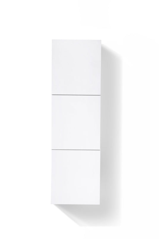 18" x 59" Bathroom Acrylic Veneer Gloss White Linen Side Cabinet W/ 3 Large Storage Areas-Bathroom & More | High Quality from Coozify