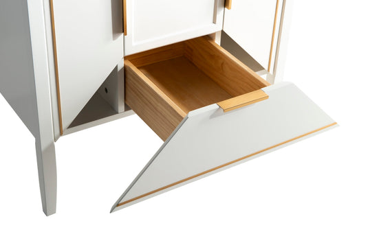 Vetro 30" Single Sink Floor Mount Bathroom Vanity With Quartz Countertop and Backsplash KV8830-Bathroom & More | High Quality from Coozify