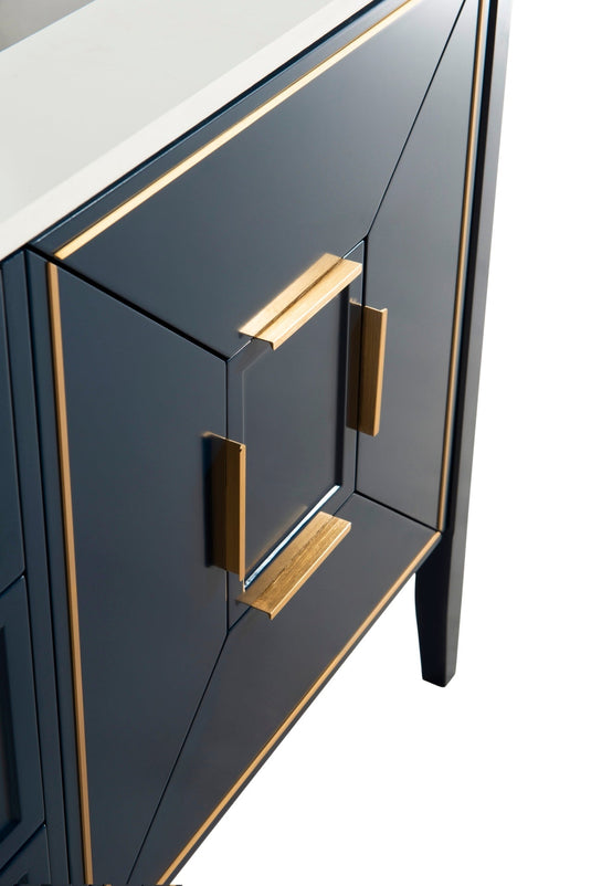 Vetro 60" Double Sink Floor Mount Bathroom Vanity With Quartz Countertop and Backsplash KV8860-Bathroom & More | High Quality from Coozify