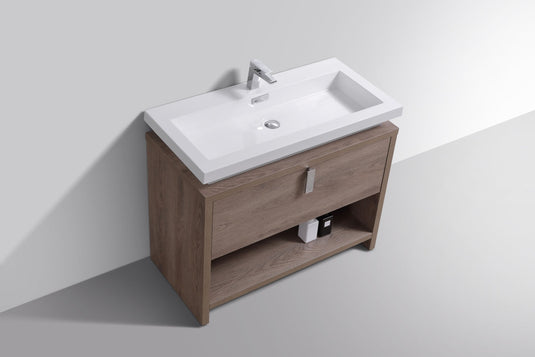 Levi 40" Floor Mount Single Sink Bathroom Vanity With 2 Doors and Cubby Hole-Bathroom & More | High Quality from Coozify