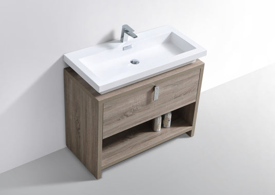 Levi 40" Floor Mount Single Sink Bathroom Vanity With 2 Doors and Cubby Hole-Bathroom & More | High Quality from Coozify