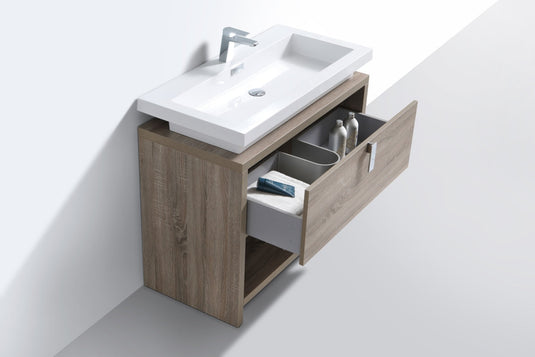 Levi 40" Floor Mount Single Sink Bathroom Vanity With 2 Doors and Cubby Hole-Bathroom & More | High Quality from Coozify