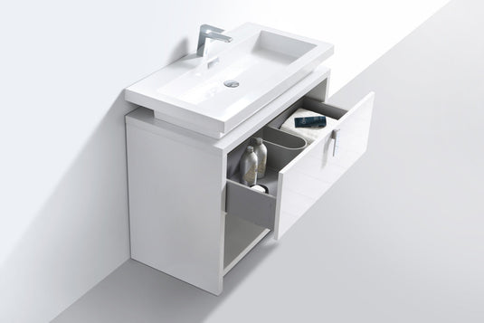 Levi 40" Floor Mount Single Sink Bathroom Vanity With 2 Doors and Cubby Hole-Bathroom & More | High Quality from Coozify