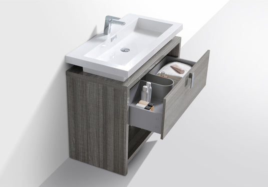 Levi 40" Floor Mount Single Sink Bathroom Vanity With 2 Doors and Cubby Hole-Bathroom & More | High Quality from Coozify