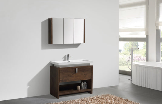 Levi 40" Floor Mount Single Sink Bathroom Vanity With 2 Doors and Cubby Hole-Bathroom & More | High Quality from Coozify