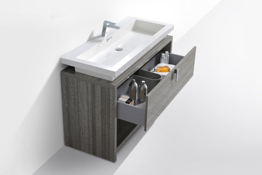 Levi 48" Floor Mount Modern Single Sink Bathroom Vanity With Cubby Hole L1200-Bathroom & More | High Quality from Coozify