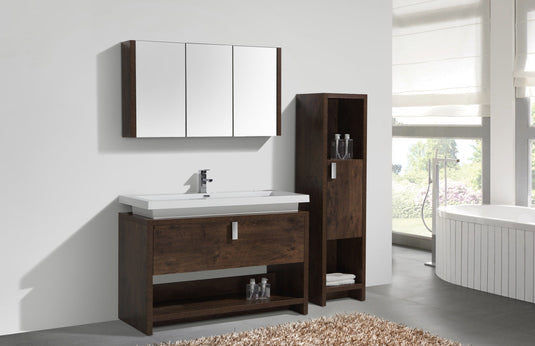 Levi 48" Floor Mount Modern Single Sink Bathroom Vanity With Cubby Hole L1200-Bathroom & More | High Quality from Coozify