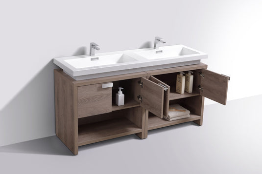 Levi 63" Floor Mount Double Sink Bathroom Vanity With 4 Doors and Double Cubby Hole-Bathroom & More | High Quality from Coozify