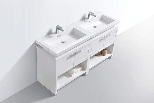 Levi 63" Floor Mount Double Sink Bathroom Vanity With 4 Doors and Double Cubby Hole-Bathroom & More | High Quality from Coozify
