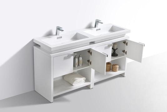 Levi 63" Floor Mount Double Sink Bathroom Vanity With 4 Doors and Double Cubby Hole-Bathroom & More | High Quality from Coozify