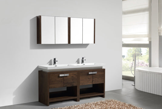 Levi 63" Floor Mount Double Sink Bathroom Vanity With 4 Doors and Double Cubby Hole-Bathroom & More | High Quality from Coozify