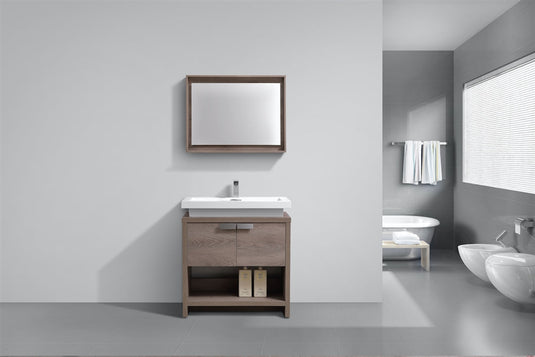 Levi 30″ Rose Wood Modern Bathroom Vanity With Cubby Hole-Bathroom & More | High Quality from Coozify