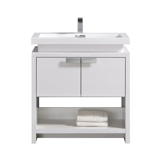 Levi 30″ Rose Wood Modern Bathroom Vanity With Cubby Hole-Bathroom & More | High Quality from Coozify