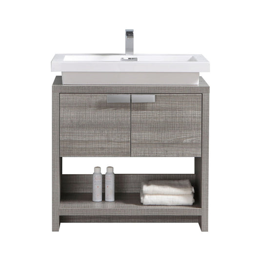 Levi 30″ Rose Wood Modern Bathroom Vanity With Cubby Hole-Bathroom & More | High Quality from Coozify