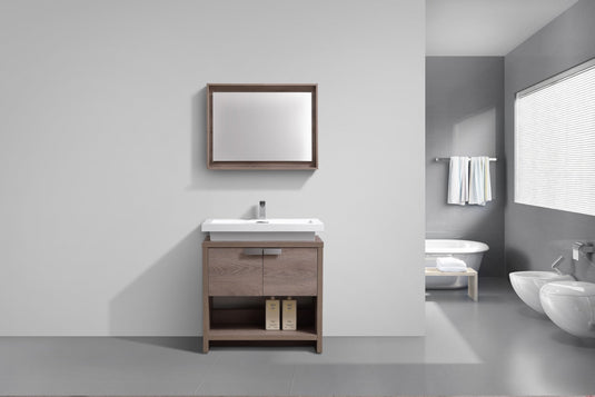 Levi 32" Floor Mount Single Sink Bathroom Vanity With 2 Doors and Cubby Hole-Bathroom & More | High Quality from Coozify