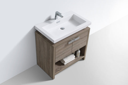 Levi 32" Floor Mount Single Sink Bathroom Vanity With 2 Doors and Cubby Hole-Bathroom & More | High Quality from Coozify