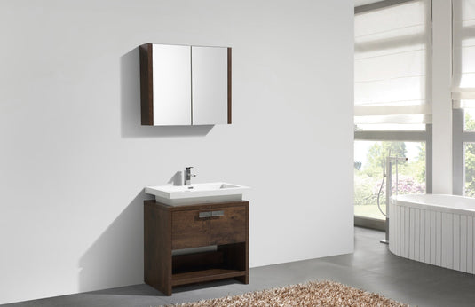 Levi 32" Floor Mount Single Sink Bathroom Vanity With 2 Doors and Cubby Hole-Bathroom & More | High Quality from Coozify