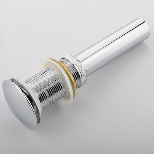 Solid Brass Construction Pop-up Drain With Chrome Finish – No Overflow-Bathroom & More | High Quality from Coozify