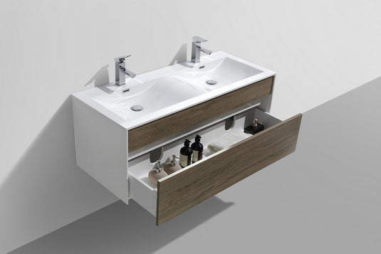 Fitto 48" Double Sink Wall Mount / Wall Hung Bathroom Vanity With 1 Drawer-Bathroom & More | High Quality from Coozify