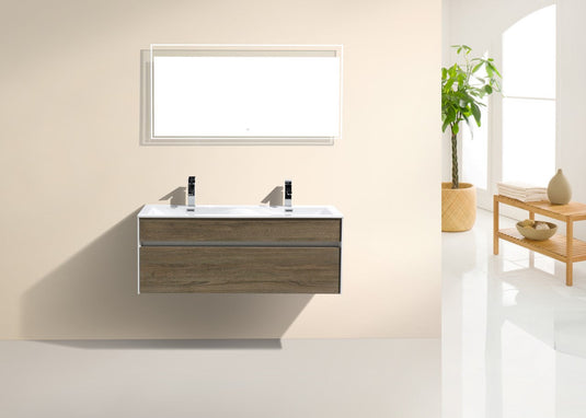 Fitto 48" Double Sink Wall Mount / Wall Hung Bathroom Vanity With 1 Drawer-Bathroom & More | High Quality from Coozify