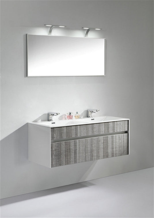 Fitto 48" Double Sink Wall Mount / Wall Hung Bathroom Vanity With 1 Drawer-Bathroom & More | High Quality from Coozify