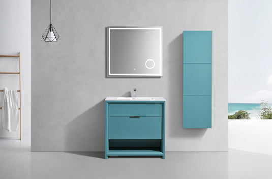 Bliss 18" Wide by 59" High Linen Side Cabinet With Three Doors-Bathroom & More | High Quality from Coozify