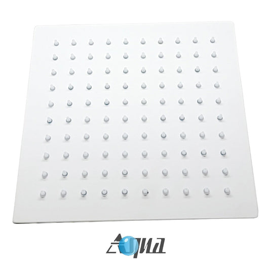 Aqua Piazza White Shower Set With 8″ Square Rain Shower and Tub Filler-Bathroom & More | High Quality from Coozify