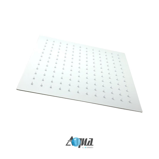 Aqua Piazza White Shower Set W/ 12″ Square Rain Shower, Tub Filler and Handheld-Bathroom & More | High Quality from Coozify