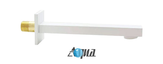 Aqua Piazza White Shower Set With 8″ Square Rain Shower and Tub Filler-Bathroom & More | High Quality from Coozify