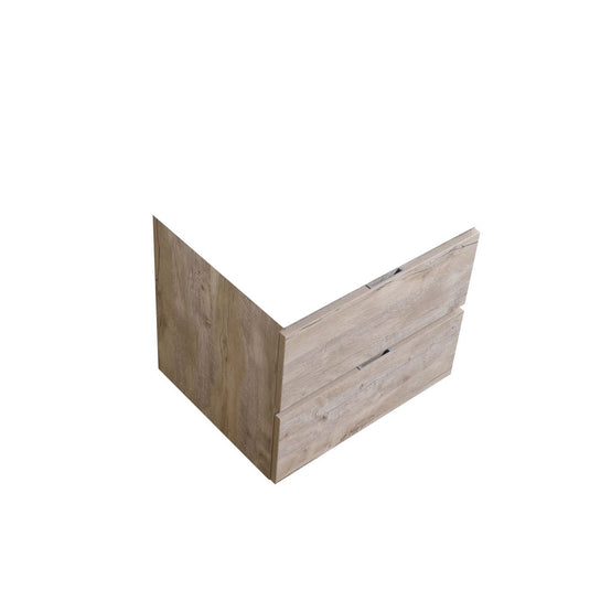 Bliss 24" Wall Mount / Wall Hung Modern Bathroom Vanity With 2 Drawers Countertop Not Included-Bathroom & More | High Quality from Coozify