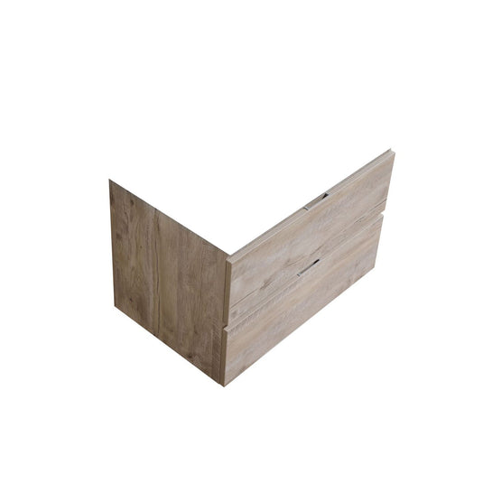 30" Wall Mount / Wall Hung Modern Bathroom Vanity With 2 Drawers Countertop Not Included-Bathroom & More | High Quality from Coozify