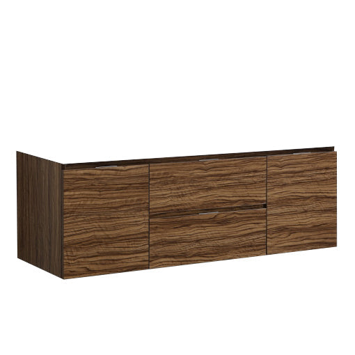 Bliss 60" Wall Mount / Wall Hung Modern Bathroom Vanity With 2 Door And 2 Drawers Countertop Not Included-Bathroom & More | High Quality from Coozify