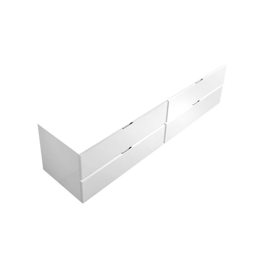 Bliss 72" Wall Mount / Wall Hung Modern Bathroom Vanity With 4 Drawers Countertop Not Included-Bathroom & More | High Quality from Coozify