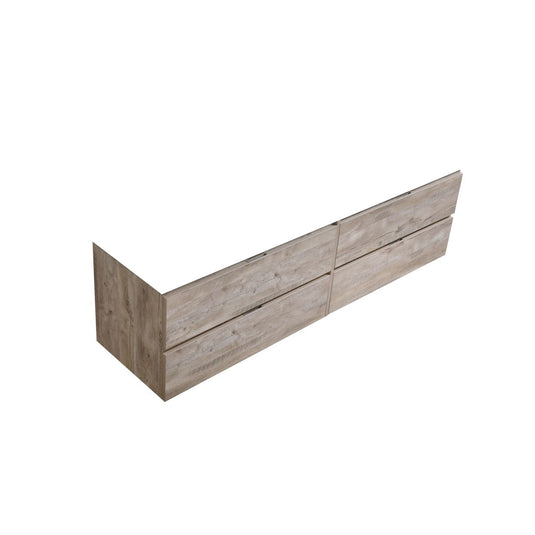 Bliss 80" Wall Mount / Wall Hung Modern Bathroom Vanity With 4 Drawers Countertop Not Included-Bathroom & More | High Quality from Coozify