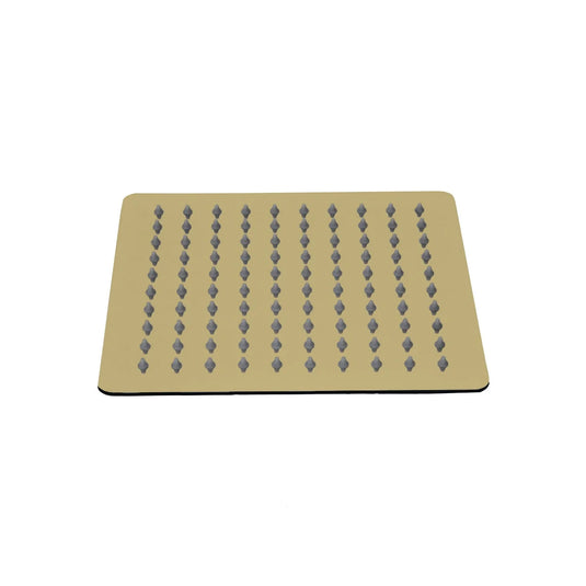 Aqua Piazza 8″ Brushed Gold Super Slim Square Rain Shower Head