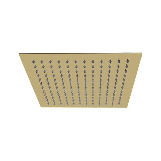 Shower Heads - Aqua Piazza By Kube Bath 12" Super Slim Square Rain Shower Head