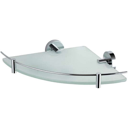Single Corner Glass Shelf – Chrome-Bathroom & More | High Quality from Coozify