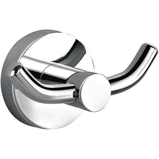 Aqua Rondo by Kube Bath Double Robe Hook – Chrome-Bathroom & More | High Quality from Coozify